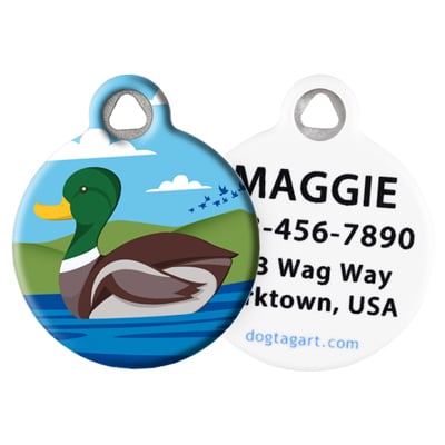 Front and Back of Dog Tag Art Pet ID Tag