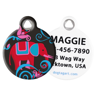 Front and Back of Dog Tag Art Pet ID Tag