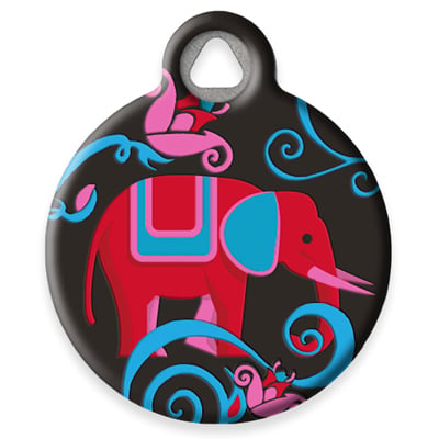 Pet ID Tag from LupinePet by Dog Tag Art - Elephant Walk Design