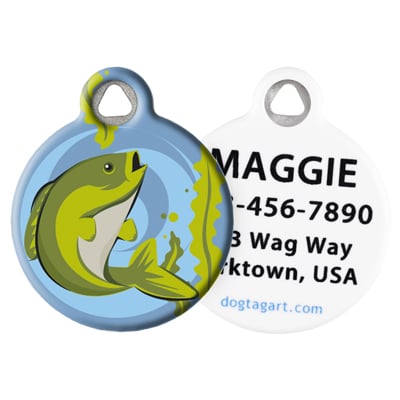 Front and Back of Dog Tag Art Pet ID Tag