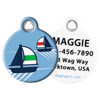 Front and Back of Dog Tag Art Pet ID Tag