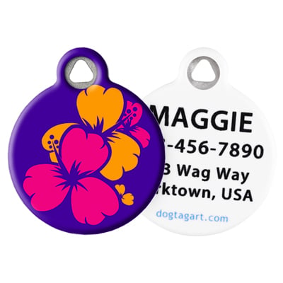 Front and Back of Dog Tag Art Pet ID Tag