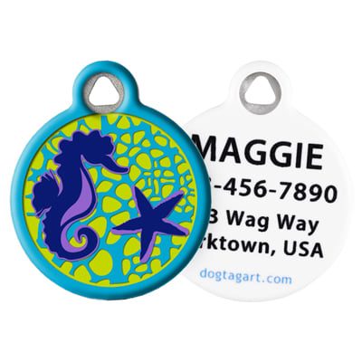 Front and Back of Dog Tag Art Pet ID Tag