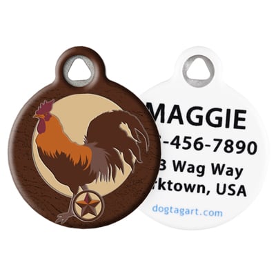 Front and Back of Dog Tag Art Pet ID Tag