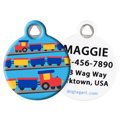 Front and Back of Dog Tag Art Pet ID Tag