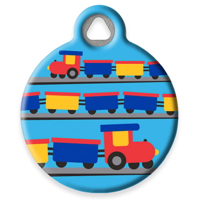 Pet ID Tag from LupinePet by Dog Tag Art - Choo-Choo Design