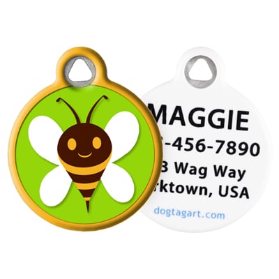 Front and Back of Dog Tag Art Pet ID Tag