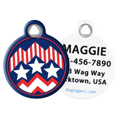 Front and Back of Dog Tag Art Pet ID Tag