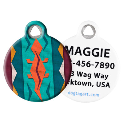 Front and Back of Dog Tag Art Pet ID Tag