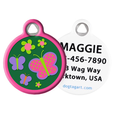 Front and Back of Dog Tag Art Pet ID Tag