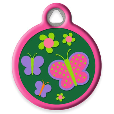 Pet ID Tag from LupinePet by Dog Tag Art - Garden Party Design