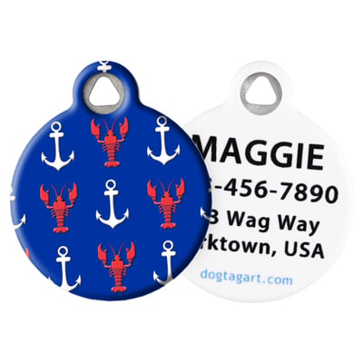 Front and Back of Dog Tag Art Pet ID Tag