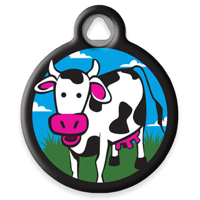 Pet ID Tag from LupinePet by Dog Tag Art - Udderly Cows Design