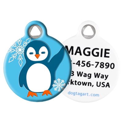 Front and Back of Dog Tag Art Pet ID Tag