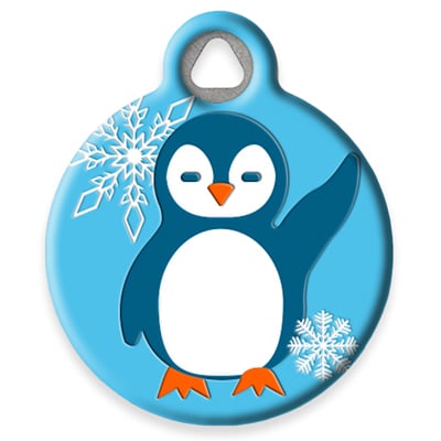 Pet ID Tag from LupinePet by Dog Tag Art - Penguin Party Design