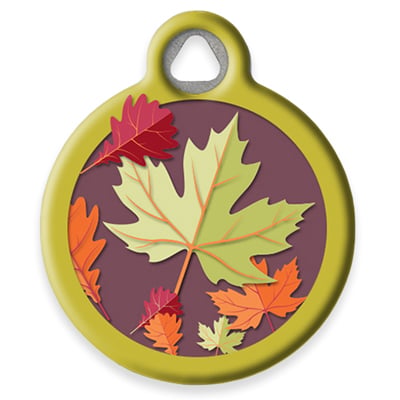 Pet ID Tag from LupinePet by Dog Tag Art - Oak and Maple Design