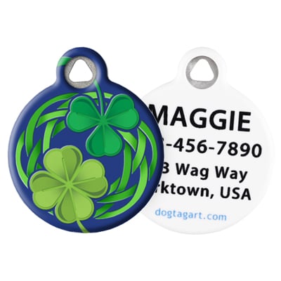 Front and Back of Dog Tag Art Pet ID Tag