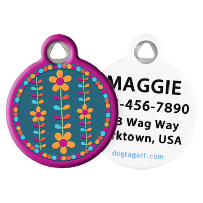 Front and Back of Dog Tag Art Pet ID Tag
