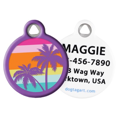 Front and Back of Dog Tag Art Pet ID Tag