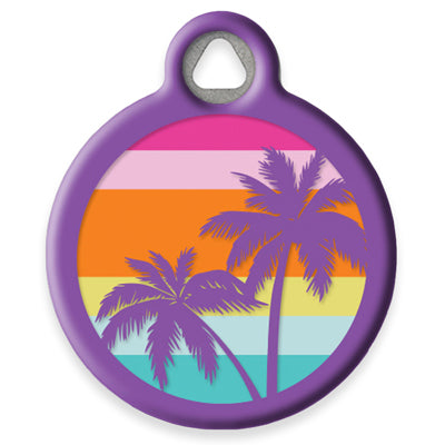 Pet ID Tag from LupinePet by Dog Tag Art - Sunset Beach Design