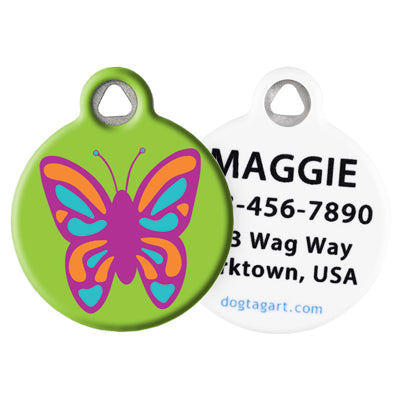 Front and Back of Dog Tag Art Pet ID Tag