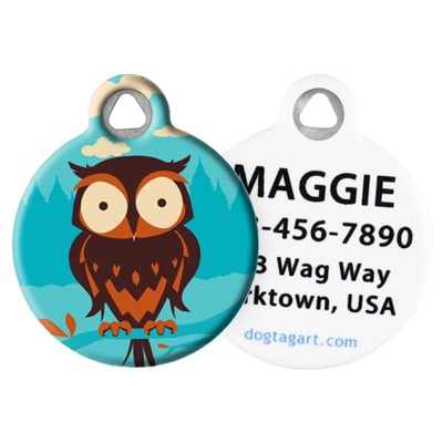 Front and Back of Dog Tag Art Pet ID Tag