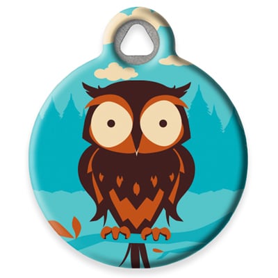 Pet ID Tag from LupinePet by Dog Tag Art - Hoot Design