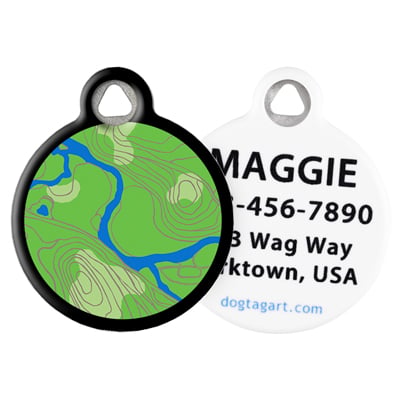 Front and Back of Dog Tag Art Pet ID Tag