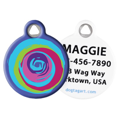 Front and Back of Dog Tag Art Pet ID Tag