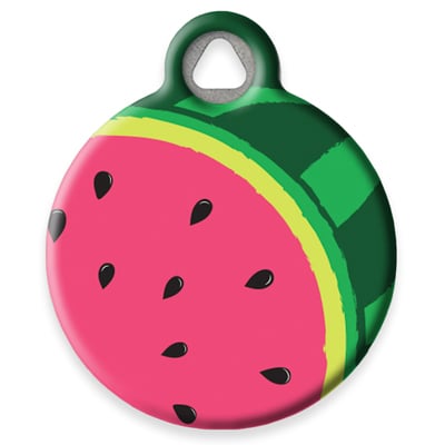 Pet ID Tag from LupinePet by Dog Tag Art - Watermelon Design