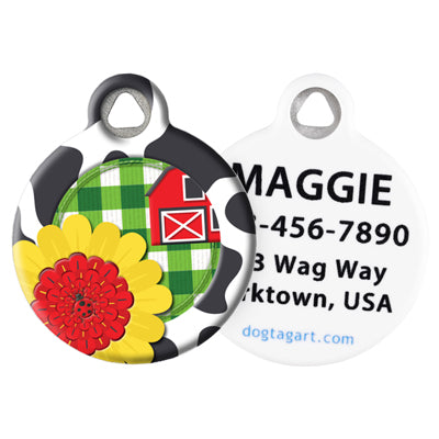 Front and Back of Dog Tag Art Pet ID Tag