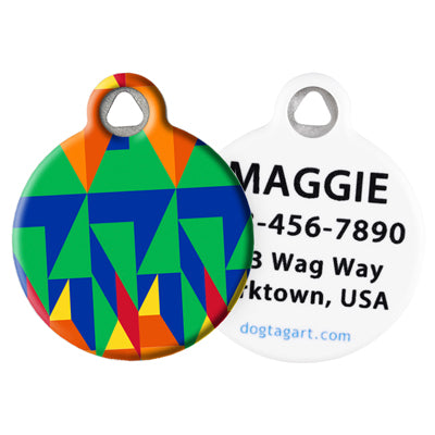Front and Back of Dog Tag Art Pet ID Tag