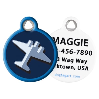 Front and Back of Dog Tag Art Pet ID Tag