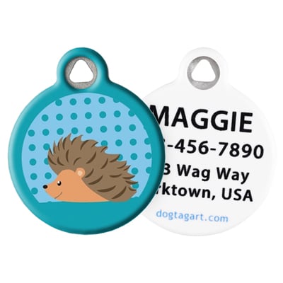 Front and Back of Dog Tag Art Pet ID Tag