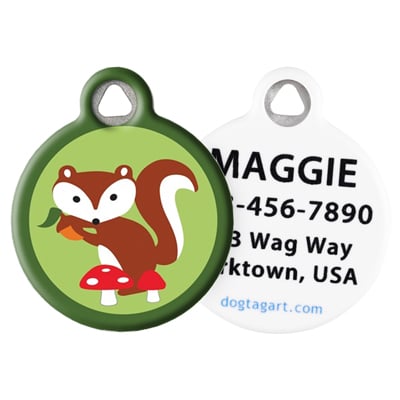 Front and Back of Dog Tag Art Pet ID Tag