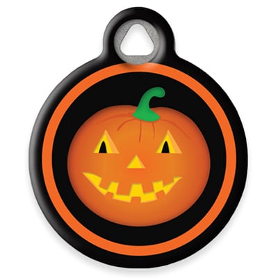 Pet ID Tag from LupinePet by Dog Tag Art - Jack O'Lantern Design