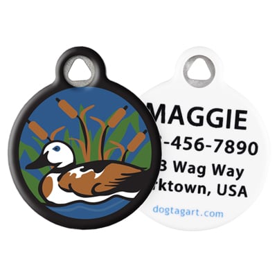 Front and Back of Dog Tag Art Pet ID Tag