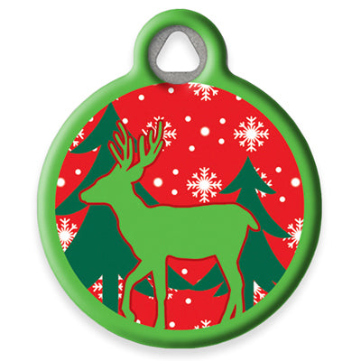 Pet ID Tag from LupinePet by Dog Tag Art - Happy Holidays Design