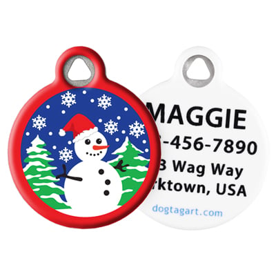 Front and Back of Dog Tag Art Pet ID Tag