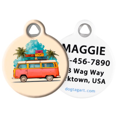 
                    
                      LupinePet Van Life Pet ID Tag by Dog Tag Art - front and back
                    
                  