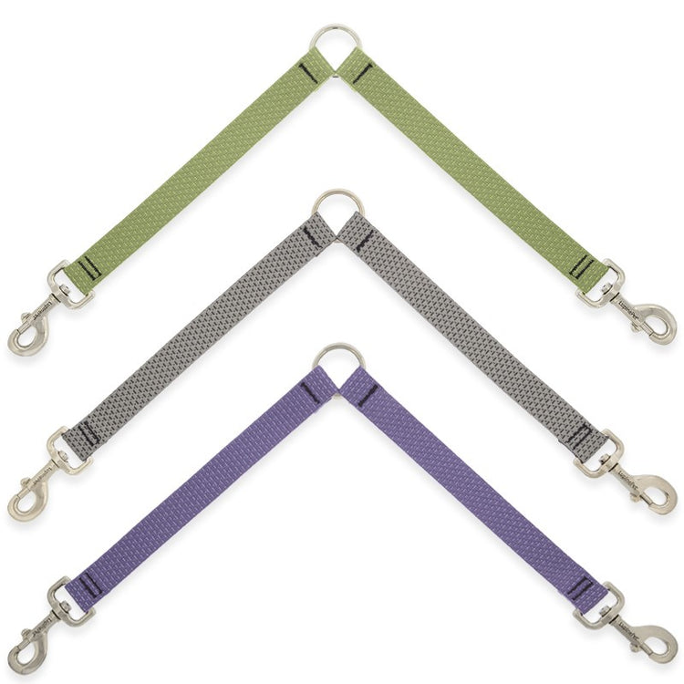 Dog Leash Coupler made from Recycled Materials by LupinePet in Eco Earth Tone Colors