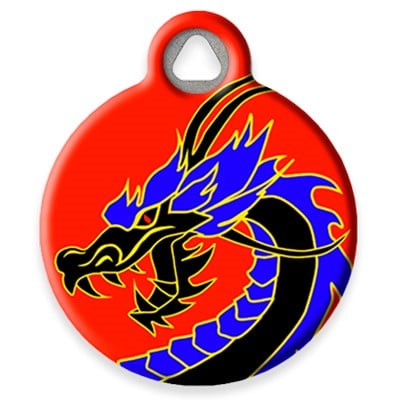 Pet ID Tag from LupinePet by Dog Tag Art - Lucky Dragon Design