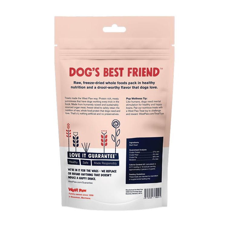 Freeze-Dried Beef Heart Dog Treats from LupinePet by West Paw - back