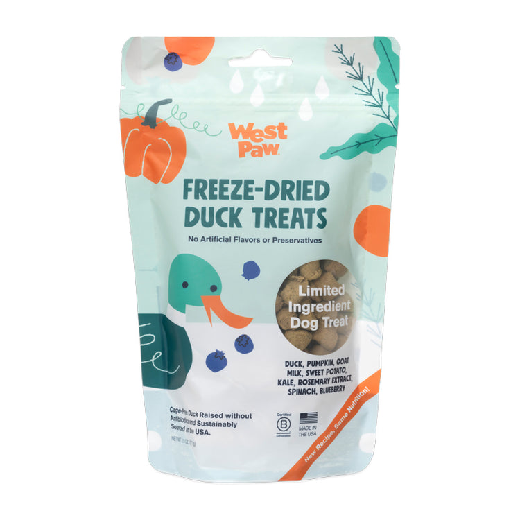 Freeze-Dried Duck Superfood Dog Treats from LupinePet by West Paw - front