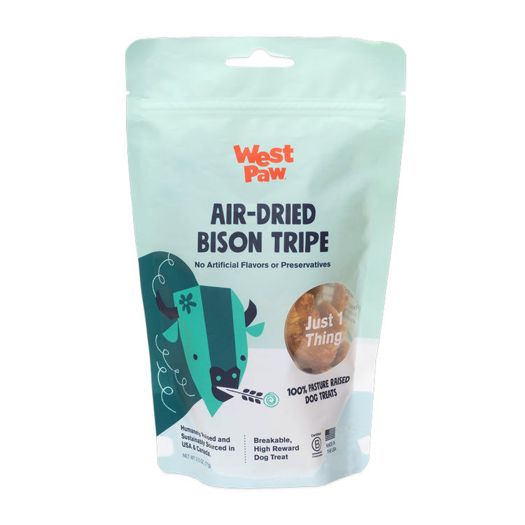 Package of Air-Dried Bison Tripe Dog Treats from LupinePet by West Paw - front